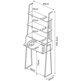 [en.casa] Schreibtisch Storfjord Schwarz