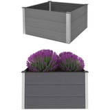 vidaXL Garten-Hochbeet WPC 100 x 100 x 54 cm Grau