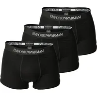 Giorgio Armani EMPORIO ARMANI Herren Boxer Shorts Vorteilspack - Mens Knit Trunk, Pure Cotton, uni Schwarz M 3er Pack