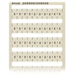Wago 209-500/209-035 WSB-Beschriftungskarte, als Karte, bedruckt, weiß 209500209035 - 5 Stück
