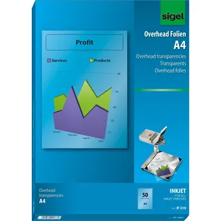 Sigel Sigel, Bastelpapier, Inkjet Overhead-Folien 100 g/m2, 50 x)