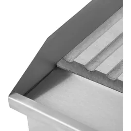 Vertes Grillplatte 3000W 55x35cm silberfarben