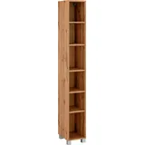 WELLTIME Regal "Soria", braun (eichefarben), B:25cm H:185cm T:35cm, Holzwerkstoff, Regale, Regal