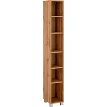 WELLTIME Regal "Soria", braun (eichefarben), B:25cm H:185cm T:35cm, Holzwerkstoff, Regale, Regal