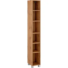 WELLTIME Regal "Soria", braun (eichefarben), B:25cm H:185cm T:35cm, Holzwerkstoff, Regale, Regal