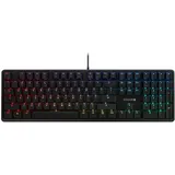 Cherry G80-3000N RGB, Mechanische Gaming-Tastatur mit RGB-Beleuchtung, EU-Layout (QWERTY), Kabelgebunden, Original MX SILENT RED Switches, Schwarz