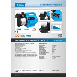Güde HWA 1100.1 VF