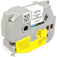 Ampertec P-Touch Band kompatibel zu TZe-151 schwarz auf transparent