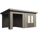 Wolff Finnhaus WPC Gartenhaus Tona 5024 28 Anthrazit