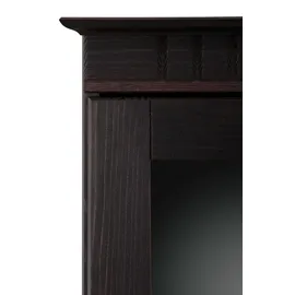 Home Affaire Hängevitrine HOME AFFAIRE "Cubrix, wahlweise mit oder ohne Glastür", braun (dunkelbraun), B:35cm H:85cm T:28cm, Massivholz, Schränke, aus schönem massivem Kiefernholz, Breite 35 cm, Höhe 85 cm