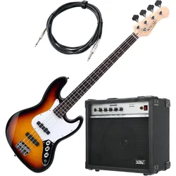 Rocktile Fatboy II SB E-Bass Sunburst Verstärker Set