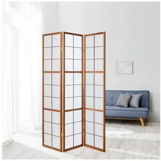 Homestyle4u Paravent Raumteiler 3 4 5 oder 6 teilig Trennwand Shoji Faltbar Braun