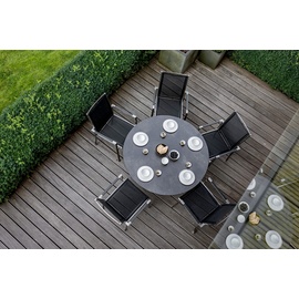 Niehoff Bistro Edelstahl rund - 70 cm rund HPL Graphit-Design
