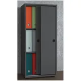 VCM Ulas Aktenschrank 49 x 38 x 109 cm schwarz
