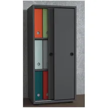 VCM Ulas Aktenschrank 49 x 38 x 109 cm schwarz