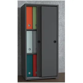 VCM Ulas Aktenschrank 49 x 38 x 109 cm schwarz