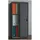 VCM Ulas Aktenschrank 49 x 38 x 109 cm schwarz