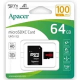 Apacer Memory Card 64GB XC UHS C10 100MBS Card+ADP ap64gmcsx10ub-r