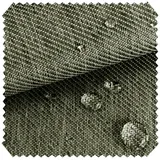 novely® Stoff OXFORD 350D Outdoor-Stoff Leinen-Look Mélange Polsterstoff, Wasserabweisend, Outdoor, Meterware, 1lfm grün