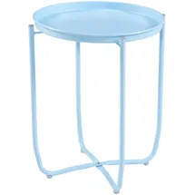 [en.casa] Sandefjord Beistelltisch Ø 40 x 53 cm Himmelblau