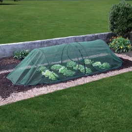 NATIV Pflanztunnel aus grünem Netzmaterial, Gartentunnel, Vogelschutznetz