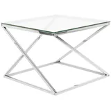 Beliani Beverly Silber/Eiche 60 x 45 x 60 cm