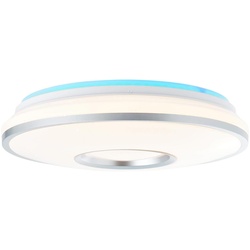 BRILLIANT Lampe Visitation LED Deckenleuchte 39cm weiß-silber   1x 24W LED integriert, (2460lm, 3000-6000K)   Stufenlos dimmbar / Steuerbar über Fernbedienung