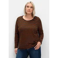 Sheego Damen Große Größen Ringelshirt mit garngefärbten Streifen Basicmode
