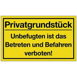 Hinweiszeichen ( 3000277325 ) Privatgrundstück Kunststoff