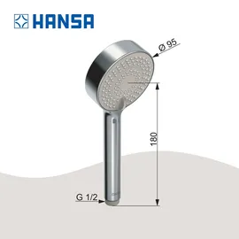 Hansa Handbrause HANSABASICJET d= 95mm, 3-strahlig, chrom