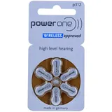 Varta Power one Hörgerätebatterien Typ 312 braun, Batterien 60 Stück Vorratspack, wireless approved, Größe p312 für Hörgeräte und Hörhilfen, high hearing level, quecksilberfrei, Made in Germany