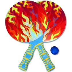 Toi-Toys - GO PLAY Beach Tennis - Flames, 2 Schläger + Ball