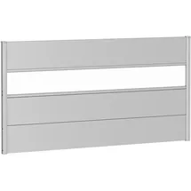 Biohort Wandpaneel für Sichtschutz mit Acrylglas 180 x 90 cm silber