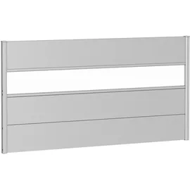 Biohort Wandpaneel für Sichtschutz mit Acrylglas 180 x 90 cm silber