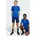 3-Streifen Kids T-Shirt-Set royal blue/white White 164