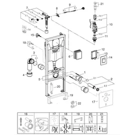Grohe WC Vorwandelement Solido 3-in-1 Set, 1,13 m Bauhöhe