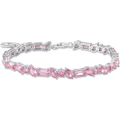 Thomas Sabo A2144-051-9-L19V Damen Tennisarmband mit pinken Steinen Silber