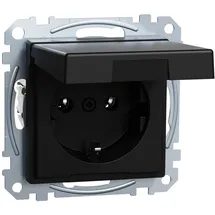 Merten Schuko-Steckdose 1-fach Schwarz