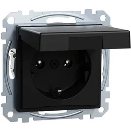 Merten Schuko-Steckdose 1-fach Schwarz