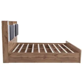 MCW Doppelbett P43 160 x 200 cm MDF Eiche Wotan-Optik weiß