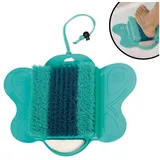 Starlyf Fußbürste Foot Spa 2in1 Fußbürste, 1-tlg., Fußpflege Pad, Fußreiniger mit Bimsstein für Dusche und Badewanne grün