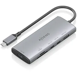 AISENS ASUC-6P029-GR USB-C Dockingstation + USB Hub, Grau
