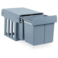 Relaxdays Einbaumülleimer 3-fach  Grau