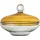 Bloomingville Behälter Danni flach aus Glas, 180 ml, Ø12xH9 cm, gelb