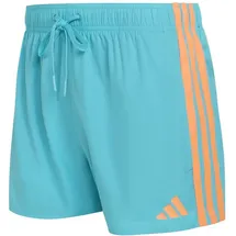 adidas Badeshorts 3-Streifen Orange/Türkis S