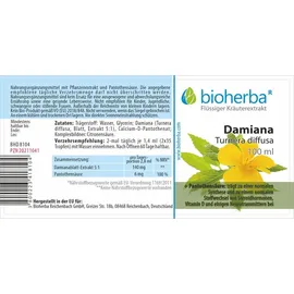 Bioherba Damiana Turnera diffusa Tropfen 50 ml