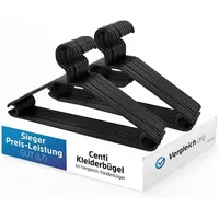 2friends Kleiderbügel Leo schwarz 50er Pack mit drehbaren Haken,