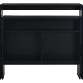 vidaXL Bartisch mit 2 Tischplatten 130 x 40 x 120 cm Schwarz