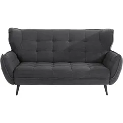 2-Sitzer LEONIQUE "Ariana", grau (dunkelgrau), B:191cm, 100% Polyester, Sofas