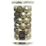 Christmas Decorations Kaemingk Weihnachtsbaumkugeln Kunststoff Ornamente 6 cm 37 Weihnachtskugeln 6cm x 37er Set Christbaumkugeln Christbaumschmuck champagner